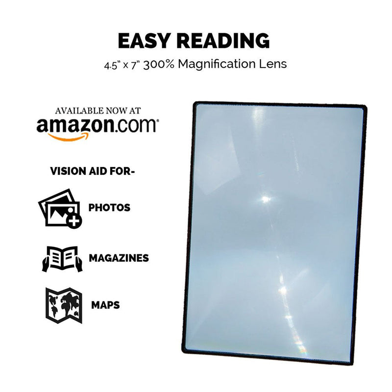 [Australia] - Premium 7" Page Magnifier Fresnel Lens for Reading 
