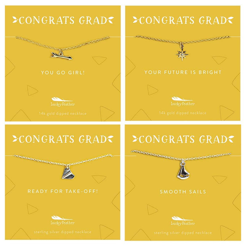 [Australia] - Lucky Feather "Congrats Grad Graduation Gift Necklaces Sweet Sails 