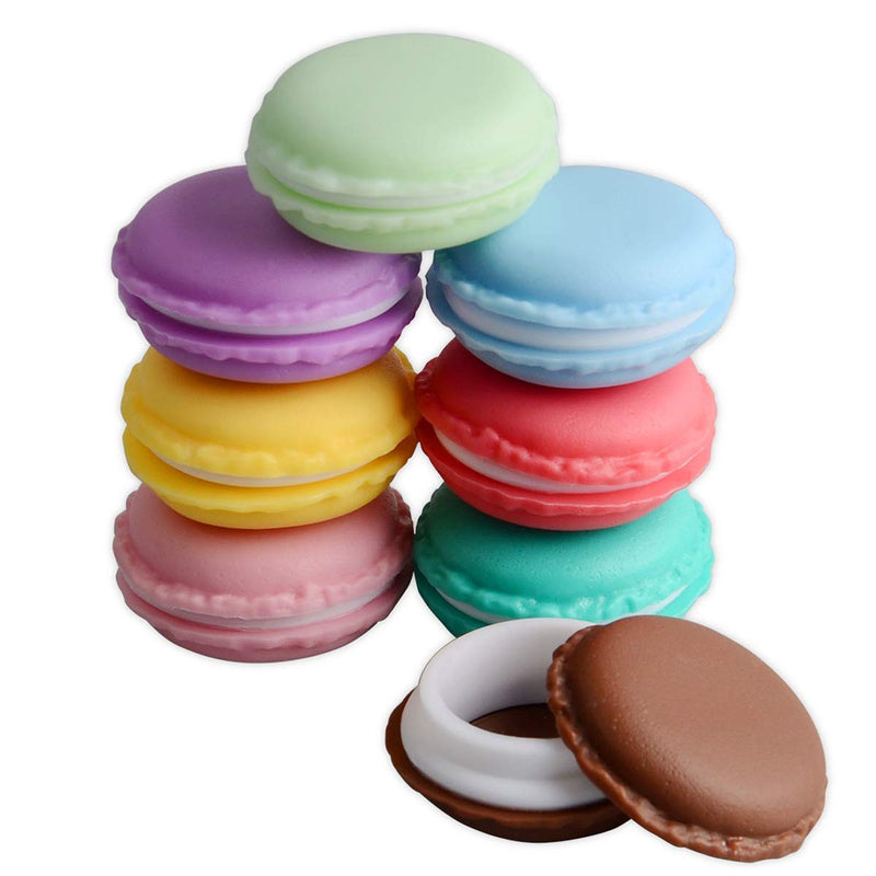 [Australia] - Coolrunner Macaron Case, Mini Macaron Box, Macaron Jewelry Box, Macaron Cute Pill Box, Colorful Macaron Jewelry Storage Box, Shape Storage Box Candy Cute Pill Organizer Case Container(8PCS) 