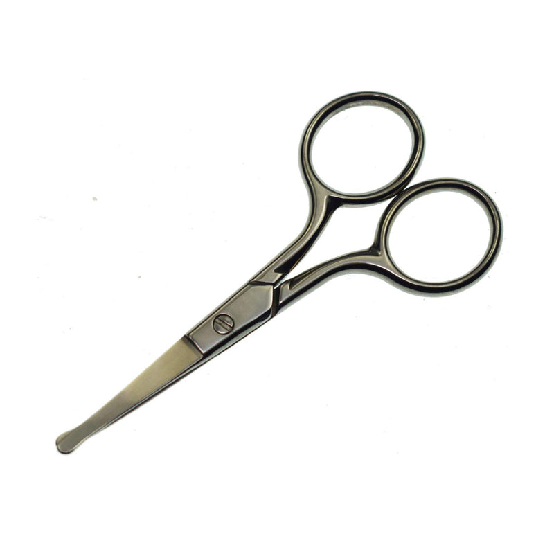 [Australia] - Motanar Professional Grooming Scissors for Personal Care Facial Hair Removal and Ear Nose Eyebrow Trimming Stainless Steel Fine Straight Tip Scissors 3.5” Curved 