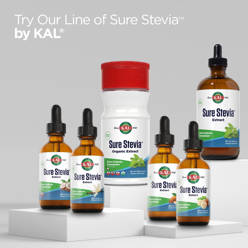 [Australia] - KAL Sure Stevia Liquid Extract 2 oz | Best-Tasting, Zero Calorie, Low Glycemic | For Baking & Adding to Beverages | 385 Servings 