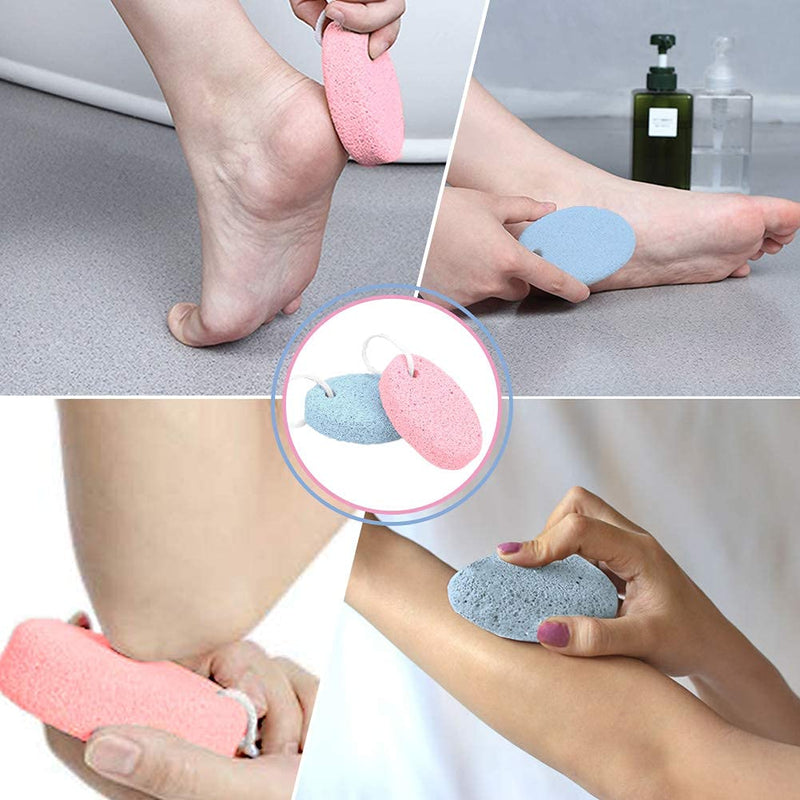 [Australia] - Pumice Stone 2 Pcs for Women, Multi-Colored Pumice Stone for Feet/Hand, Hard Skin Callus Remover/Foot Scrubber Stone by MAYKI 