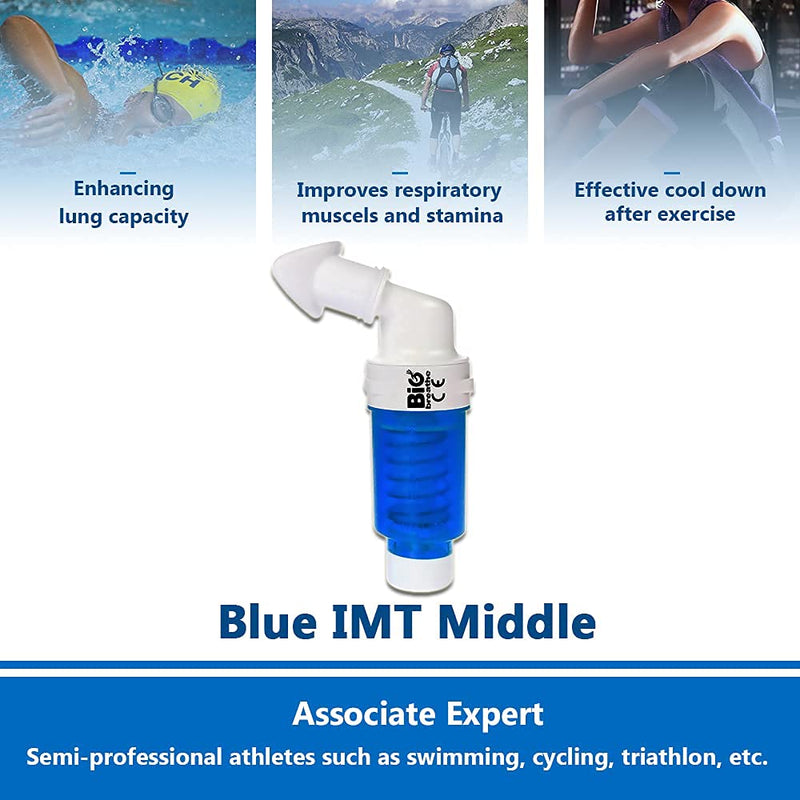 [Australia] - Big breathe IMT - Middle (Blue),Inspiratory Muscle Trainer 
