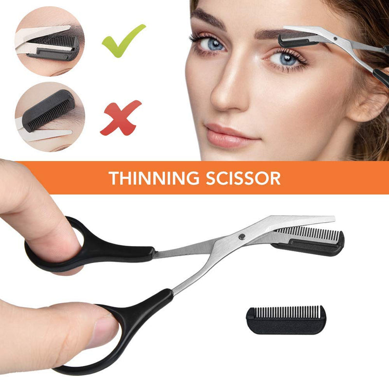 [Australia] - Eyebrow Razor, Eyebrow Kit, Multipurpose Exfoliating Dermaplaning Tool Face Razors for Women Girl, Eyebrow Grooming Set (9 in 1) 9 in 1 