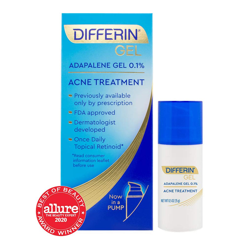 [Australia] - Acne Treatment Differin Gel for Face with Adapalene, Clears and Prevents Acne, Up to 30 Day Supply, 15g Pump 