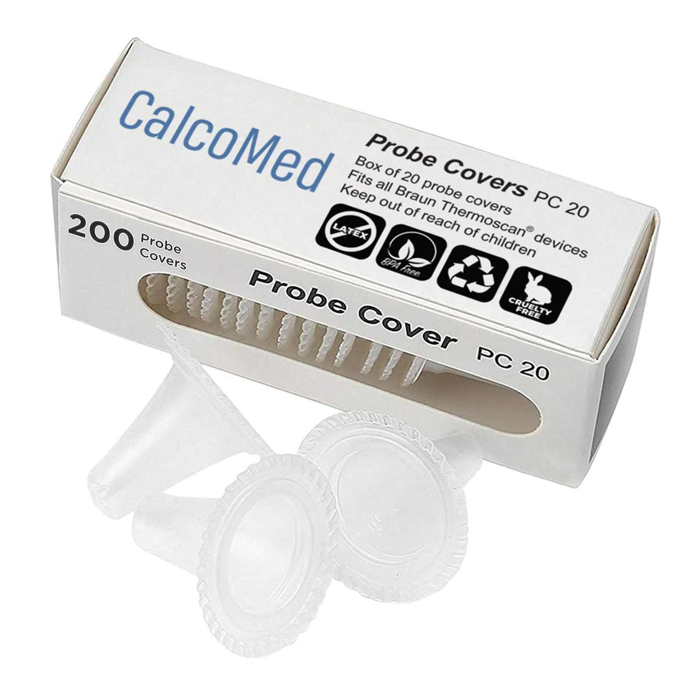 CaLCOMed Ear Thermometer Probe Covers/Refill Caps/Lens Filters 200 pcs