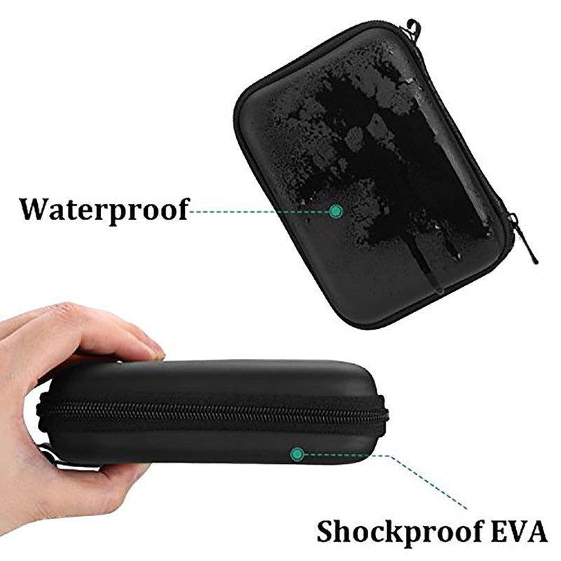 [Australia] - 6 Inch GPS Carrying Case Hard Shell GPS Bag Portable Travel GPS Case Waterproof Shockproof GPS Protective Pouch for 5-6 Inch GPS Navigator Garmin Nuvi USB Cable MP4 MP5 Memory Card Accessory Black 