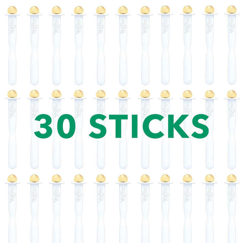 [Australia] - Original Yoffee Nose Wax Sticks Applicators - Pack 30 Reusable Nose Wax Sticks for Nostril Cleaning & Nose Hair Removal -Nasal Wax Sticks- Made of Non Toxic Plastic - Packaging without Wax Pot-Unisex STICK WAX 