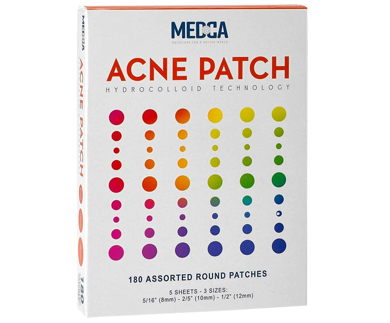 [Australia] - Acne Pimple Patch - Hydrocolloid Bandages (180 Count) Absorbing Covers in Two Universal Sizes, Acne Spot Treatment Care for Face & Skin Spot Patch Conceals Acne, Reduces Pimples and Blackheads 