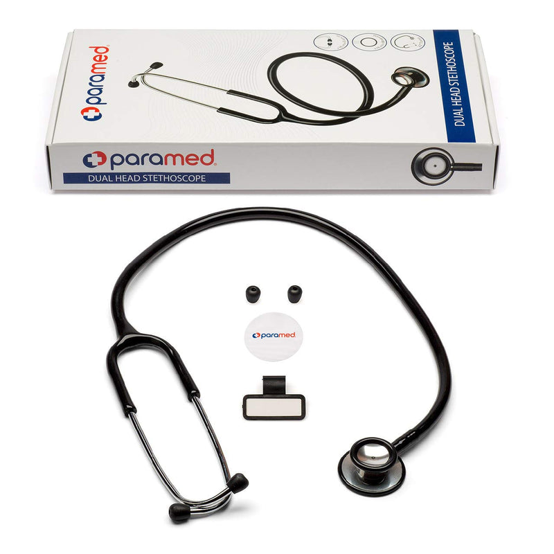 [Australia] - PARAMED Stethoscope - Classic Dual Head Cardiology for Medical, Clinical and Home Use by Paramed - Suitable for Men Women Nurse Pediatric Infant - 22 inch 