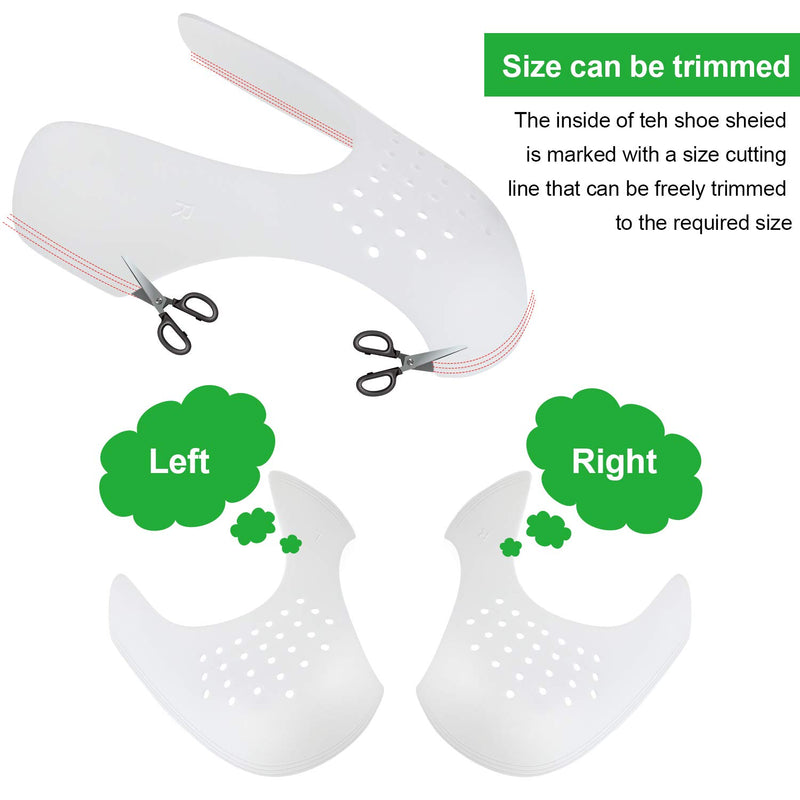 [Australia] - 2 Pairs Anti-wrinkle Shoes Crease Protector Toe Box Decreaser, Avoid Shoes Crease Indentation Women's Size 5-8 