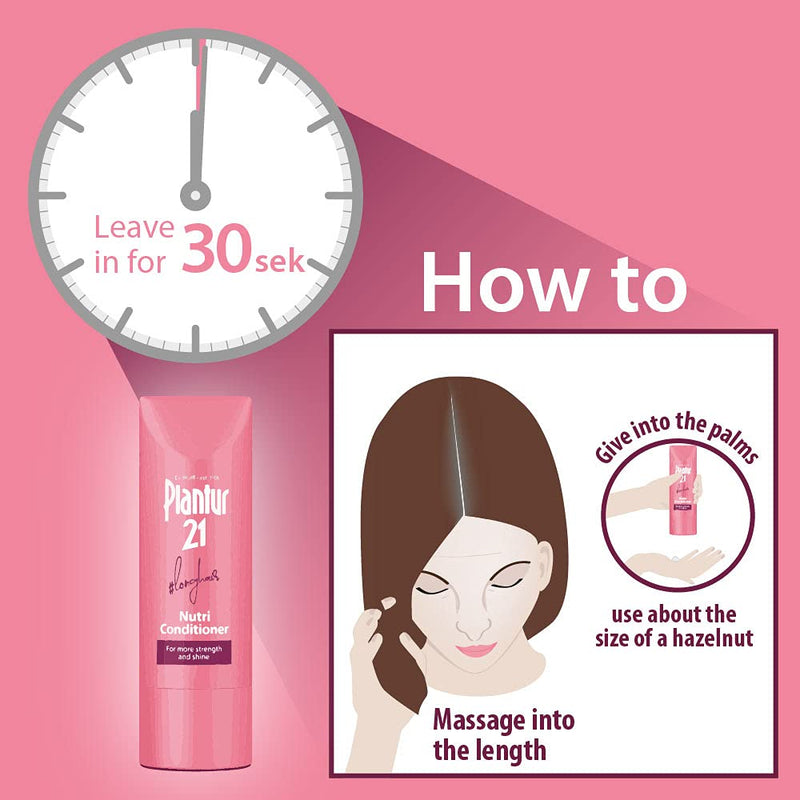 [Australia] - Plantur 21 #longhair Caffeine Conditioner for Long and Brilliant Hair 175ml | Strengthens the hair structure and smoothes the hair surface | No Silicones | Energy Kick for Hair Roots 