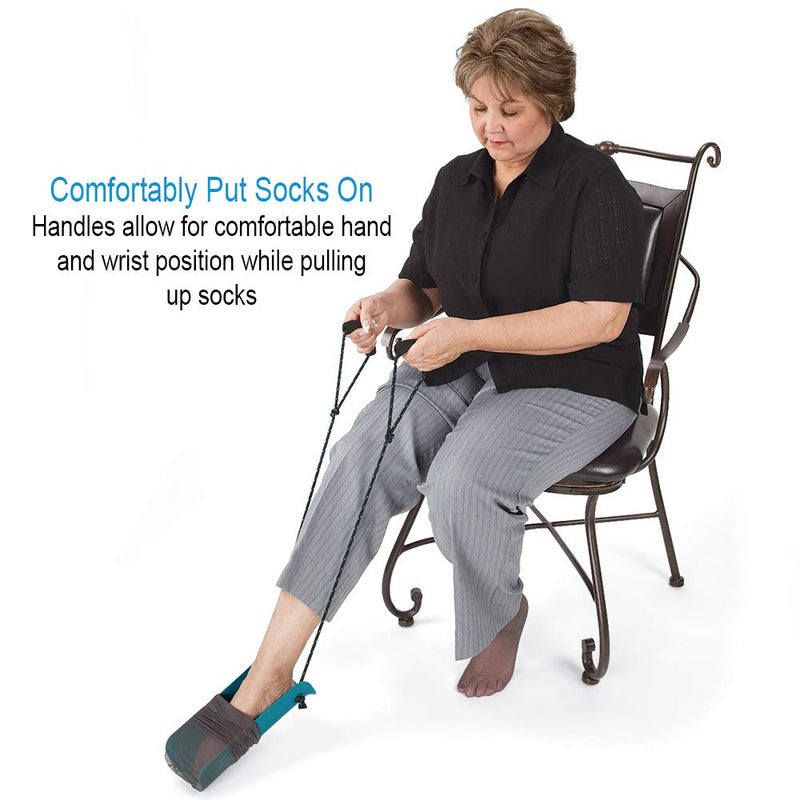 [Australia] - Norco Molded Sock Aid Assists in Putting on Socks Easier for Limited Mobility, Arthritis, Back Surgery, Knee or Hip Replacement. Unique Ergonomic Handle Placement for less stress when pulling up socks 