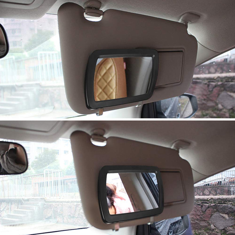 [Australia] - Carrfan Car Sun Visor Mirror Makeup Sun-Shading Cosmetic Mirror Vanity Mirror Automobile Make Up Mirror with Six LED Lights 