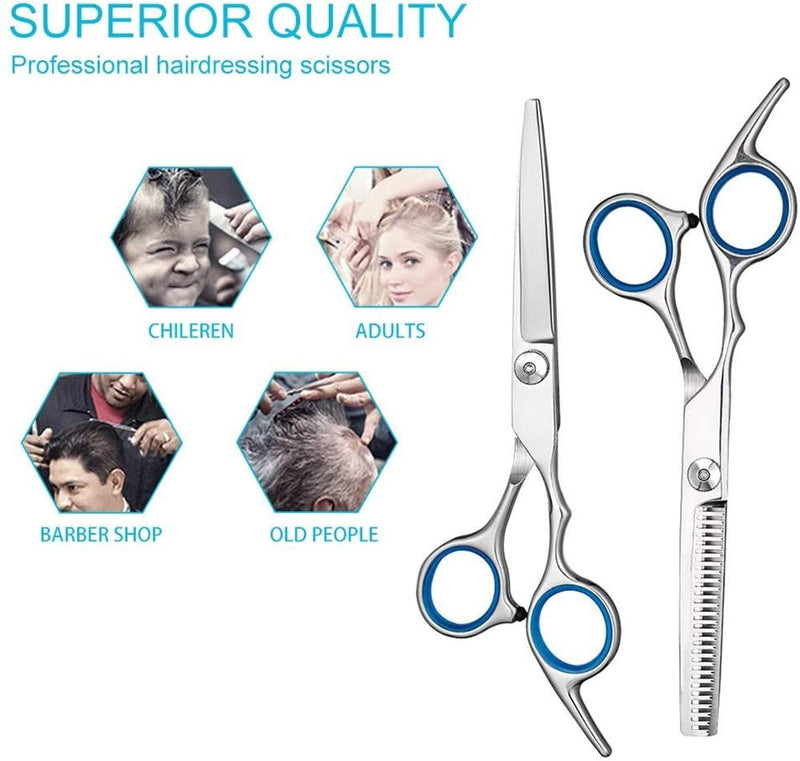 [Australia] - Bubuxy Hair Scissors, Premium Hairdressing Scissors, Professional Hair Cutting Kits Thinning Shears Hairdressing Set 