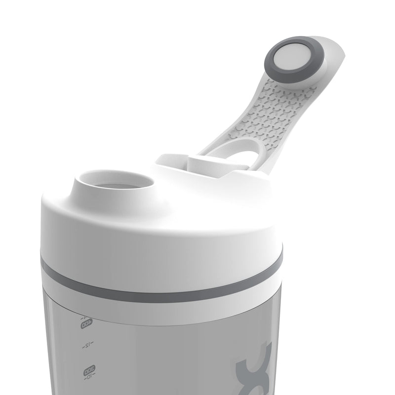 [Australia] - PROMiXX Original Shaker Bottle - Battery-powered for Smooth Protein Shakes - BPA Free, 600ml Cup (White) White 