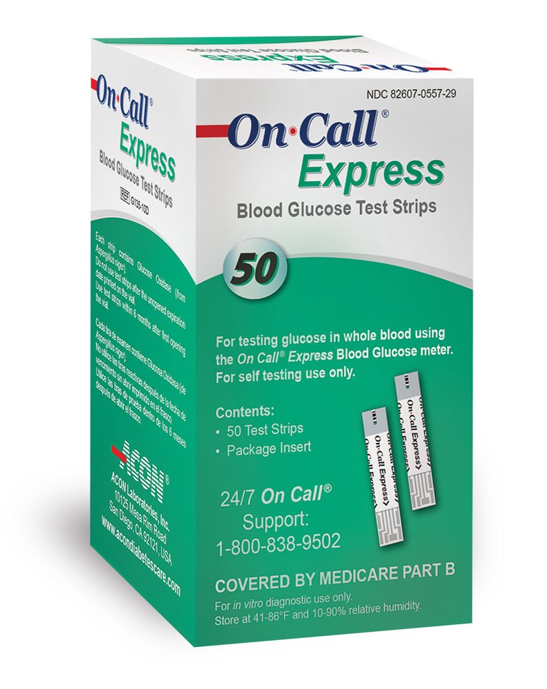 [Australia] - On Call Express Blood Glucose Test Strips (50 Count) 
