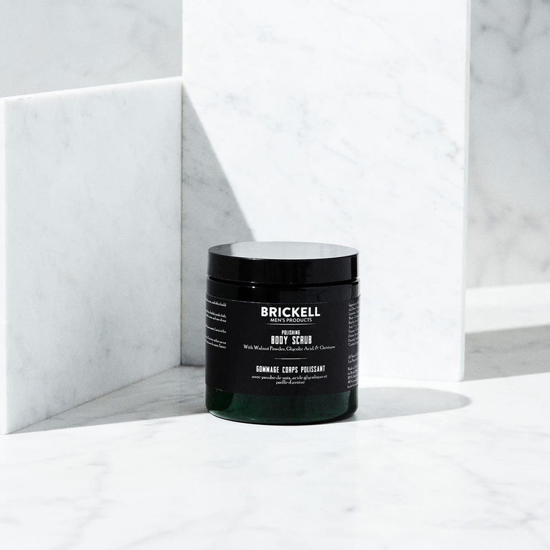 [Australia] - Brickell Men's Polishing Body Scrub for Men, Natural and Organic Body Exfoliator to Remove Dirt, Prevent Blemishes, and Brighten Skin (236 ml) 236 ml (Pack of 1) 
