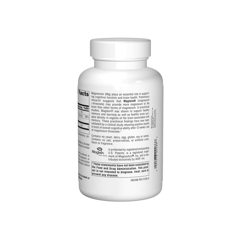 [Australia] - Source Naturals Magtein Magnesium L-Threonate 667mg Supports Focus, Mood, Healthy Memory, Cognitive Function, Sleep - 180 Capsules 