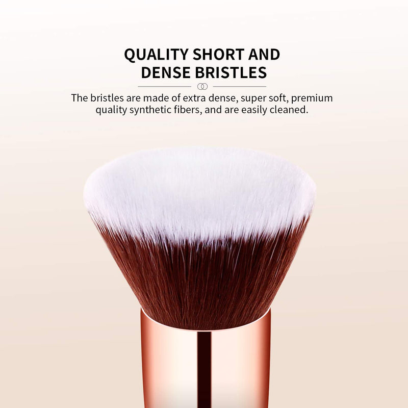 [Australia] - Docolor 6+1Pcs Liquid Foundation Brush with Makeup Sponges, Flat Top Foundation Synthetic Kabuki Brush & Professional Beauty Makeup Sponge Blender for Liquid Blending Mineral Powder Makeup Tools 