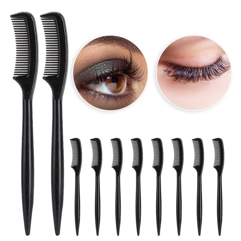 [Australia] - 10pcs / Set Plastic Eyelashes Comb,Eye Lashes Separator Tool,Portable Beauty Makeup Expert Tools 