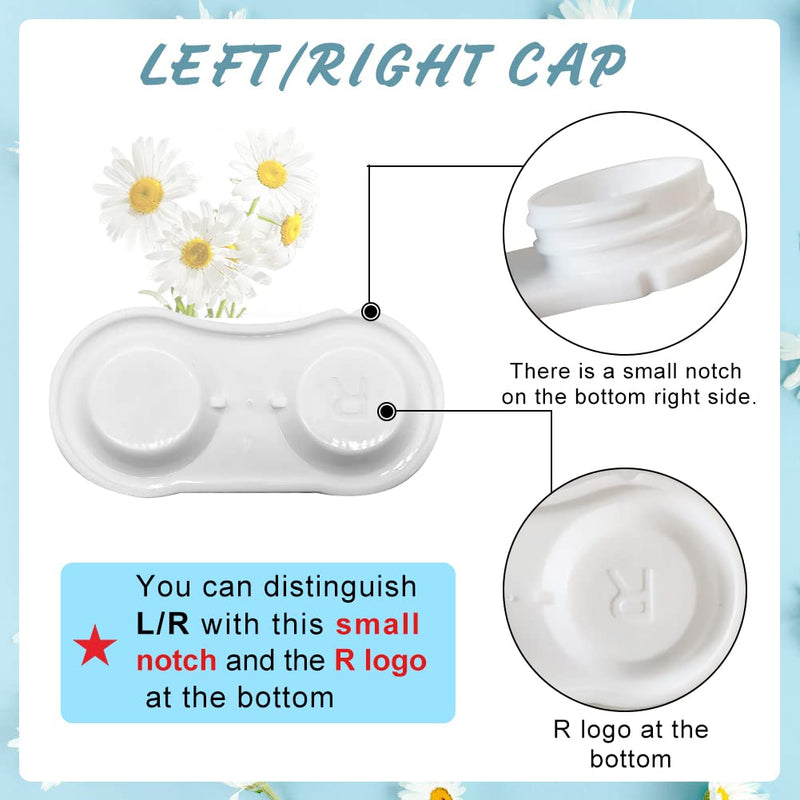 [Australia] - Contact Lens Cases, Daisy Contact Lens Holder Case Flower Colorful Contact Lens Case Contact Lenses Holder Portable Contact Lens Container for Travel Home(6 Pack) 