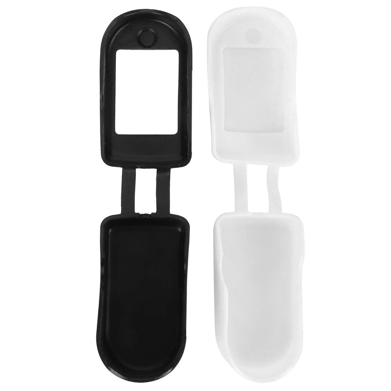 [Australia] - Fybida Oximeter Case Fingertip Pulse Cover Oximeter Silicone Protector wear‑Resistant Home for Travel House(Black+White) Black+white 