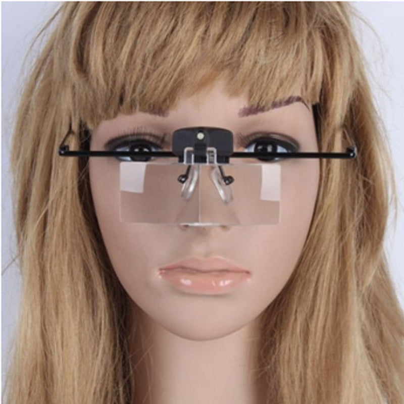 [Australia] - AORAEM Magnifier Glasses w/ LED Light for Lash Extensions - 5 Lenses Magnifier Spectacles (1x,1.5X, 2X,2.5X, 3.5X) 