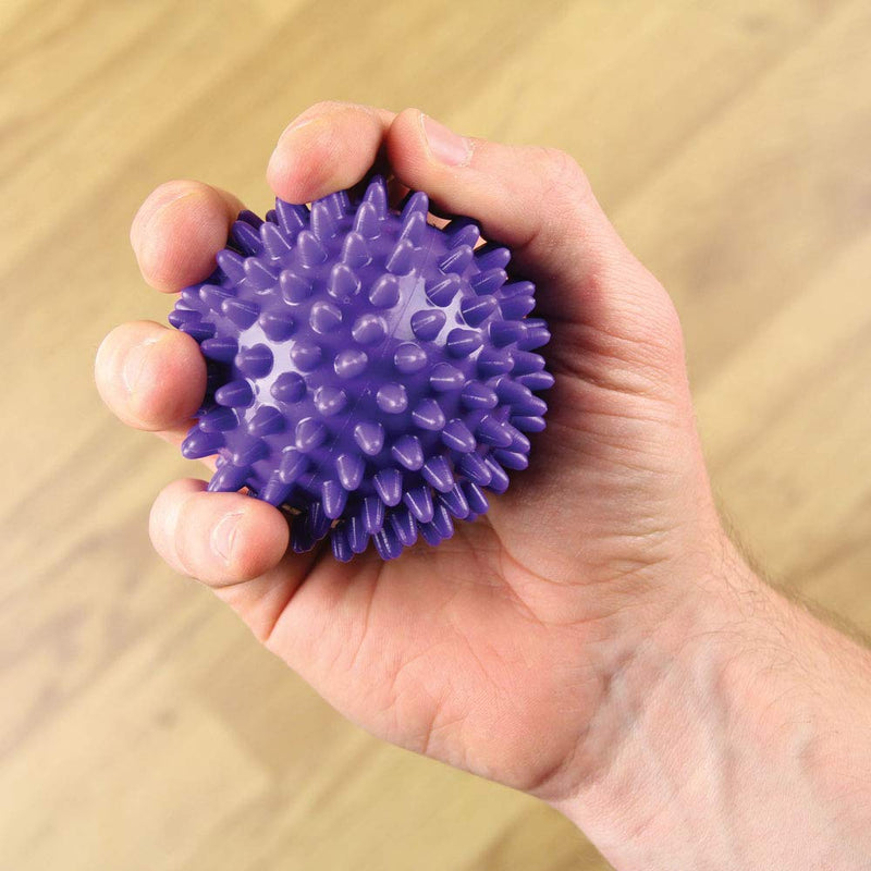 [Australia] - Fitness Mad Spikey Massage & Massage Ball Set, Ideal for Trigger Point Therapy, Deep Tissue & Myofascial Release, Designed to Relax Tight Muscles & Relieve Stress 7cm Purple 