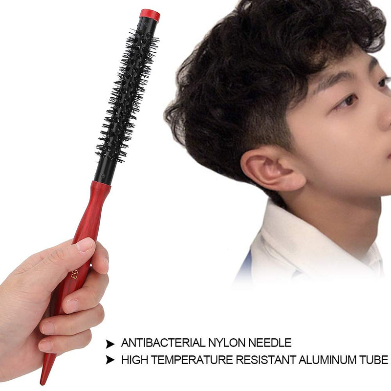 [Australia] - Round Brush, Mini Ultra Thin Hair Styling Brush, Nylon Bristles Hairbrush for Blow Drying, Curling & Straightening, Volume(3#) 1 Count (Pack of 1) 