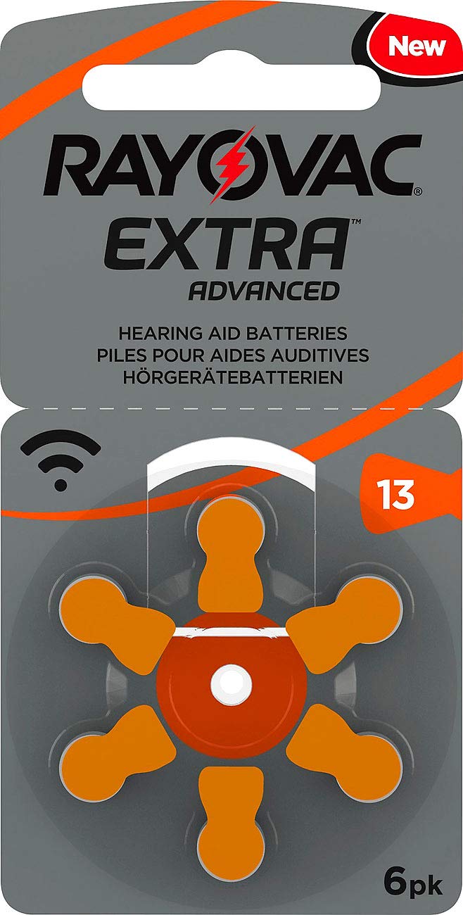 [Australia] - Rayovac Extra Advanced hearing aid batteries, type 13, 1.45 V, 310 mAh, 5x packs of 6 