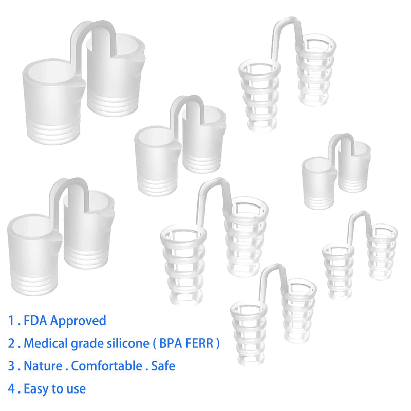 [Australia] - Yuzhou 16 PCS Silicone Nose Vents, Nasal Breathers Anti Snoring Clips Nasal Dilators Breathing Nose Relief Nasal Dilator Snore Stopper Nose Vents Snoring Aids Nose Vents Anti Snore Devices 