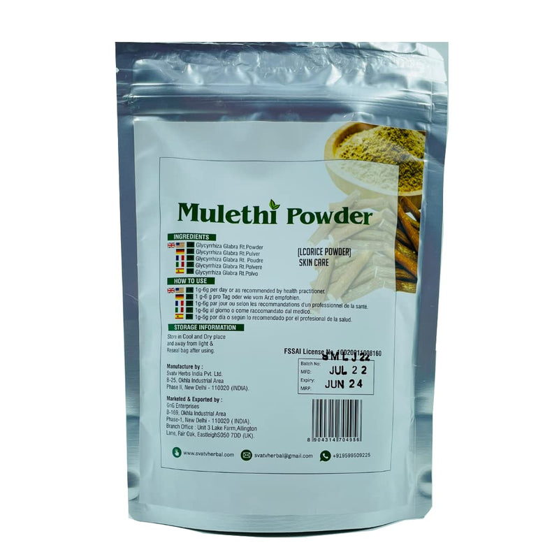 [Australia] - SVATV Licorice Powder | Pure Glycyrrhiza glabra | Mulethi | Yashtimadhu - Size - 227g, Half Pound , 8oz 