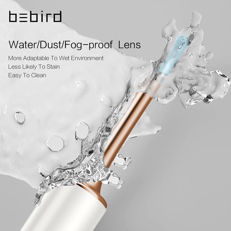 [Australia] - BEBIRD T15 Ear Wax Removal Tool, Ear Cleaner with Camera, Squeeze Acne Tool（Inside The Top Cover Cap), Wireless Otoscope Compatible with iPhone, iPad, Android Phones for Adult & Kids White 