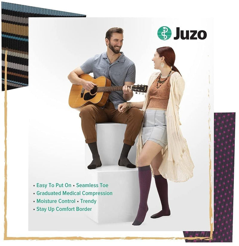 [Australia] - Juzo Power Vibe Premium Compression Socks For Men and Women 15-20 mmHg X-Large Deep Black 