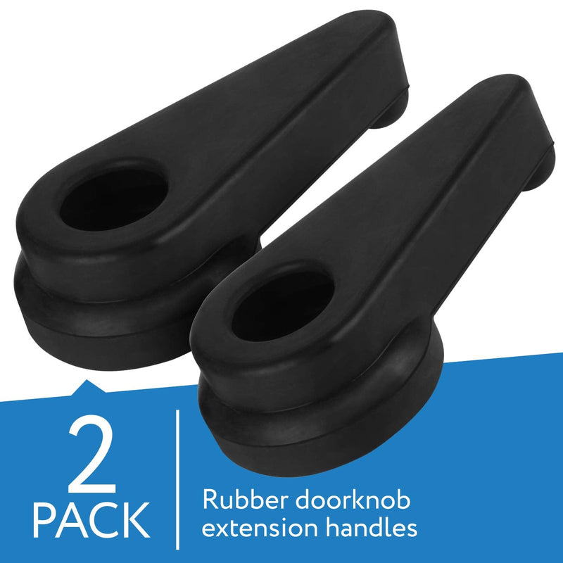 [Australia] - Two Pack Door Handle Extension, Soft Rubberized Doorknob Extension, Converts Knob Style Doors to Handles for Easy Accessibility for Elderly, Disabled, Children, Fits Door Knobs 2" to 2.5" 