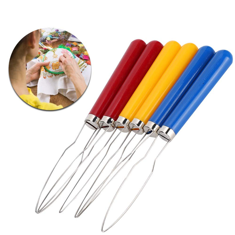 [Australia] - Zipper Aid Tool 6-Piece Zipper Button Puller, Thread Loop Button Hook, Durable Sewing Embroidery Tool 