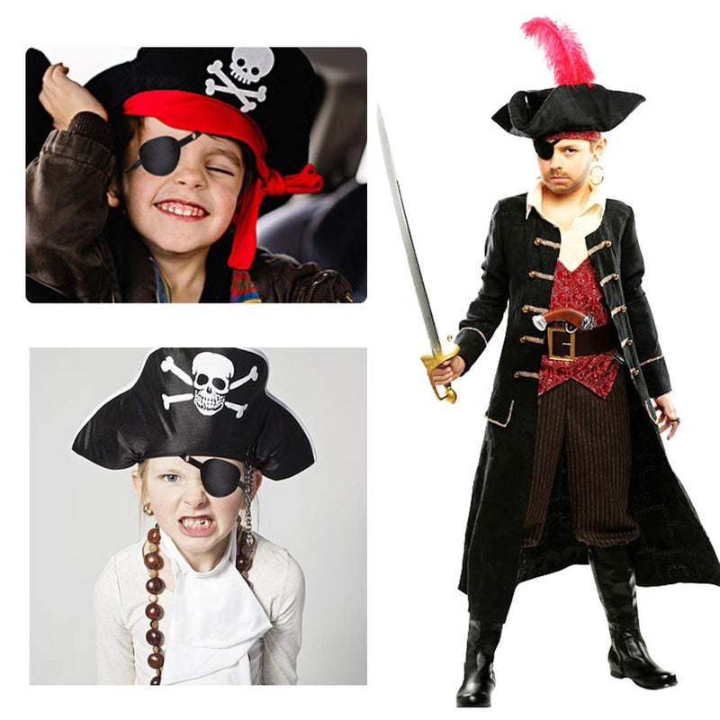 [Australia] - 4 PCS Eye Patches, Soft Medical Eye Patch Adjustable Amblyopia Lazy Eye Patches, Pirate Eye Patches for Kids and Adults, 4 Color 
