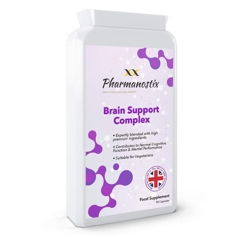 [Australia] - Brain Support Complex Supplement - 90 Capsules- Includes Vitamin C, E & Zinc, Ginkgo Biloba, Choline Bitartrate, Betaine, L-Carnitine, Lecithin & Minerals - UK Manufactured 