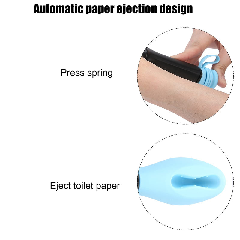 [Australia] - Toilet Aids for Wiping, 15.7" Long Comfort Wipe Bottom Grips, Issue Grip Long Handle Comfort Aid Holder Toilet Paper Toilet Aid Self Wipe Helper(Blue) Blue 
