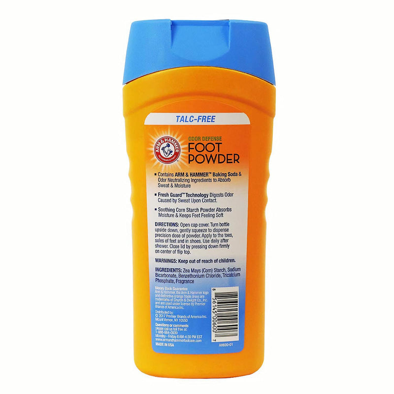 [Australia] - Arm & Hammer Foot Powder for Shoes & Feet, Talc-Free Odor & Moisture Control for Men & Women, 7 oz (1 Pack) 7 Ounce (Pack of 1) 