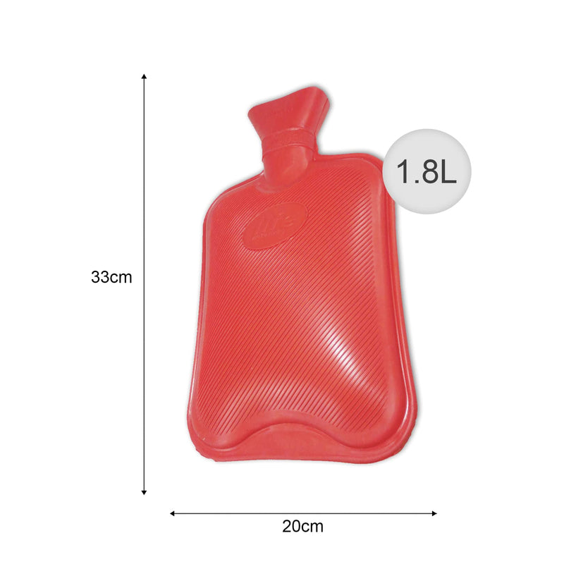 [Australia] - Hot Water Bottle with Fluffy Fur Cover and Pom Poms – Large - Pain Relief and Cosy Comfort (Aqua Green) by Life Healthcare Aqua Green 