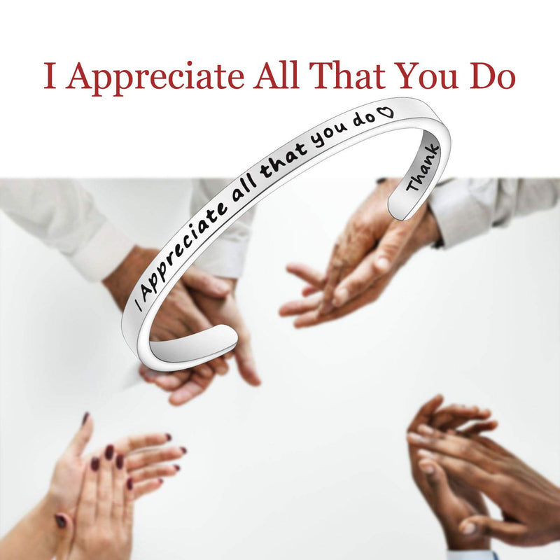 [Australia] - Appreciation Gift I Appreciate All That You Do Thank You Gift for Nurse Doctor Coach Employee Social Worker Nanny Appreciate All That You Do CB 