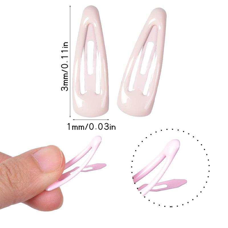 [Australia] - Jinlaili 30 Pcs Baby Snap Hair Clips, 3cm Metal Snap Hair Clips Kids, Mini Barrette Hair Clips, Candy Color Small Hair Clips, Baby Girl Hairpin, Hair Accessories for Toddlers, Baby, Girls, Colorful 