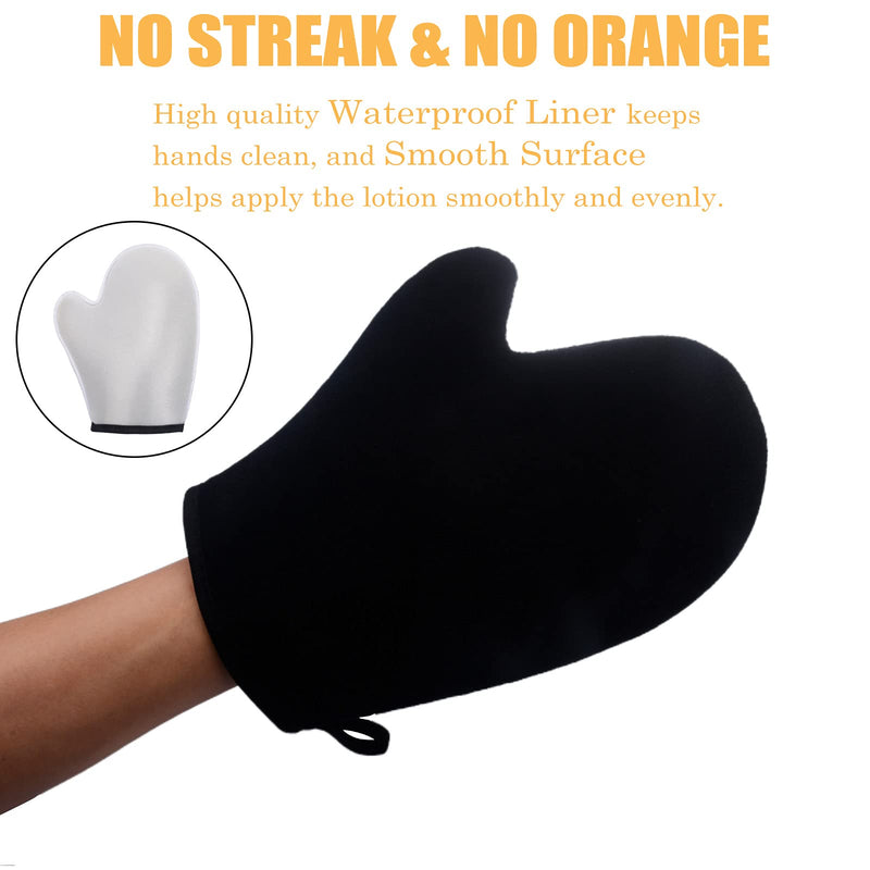 [Australia] - STEUGO 5 Pack Self Tanning Mitt Applicator Kit, Self Tan Glove, Face Tan Mitt, Back Lotion Applicator, Exfoliating Glove, Tanning Brush for Self Tanner Fake Bake Tan 