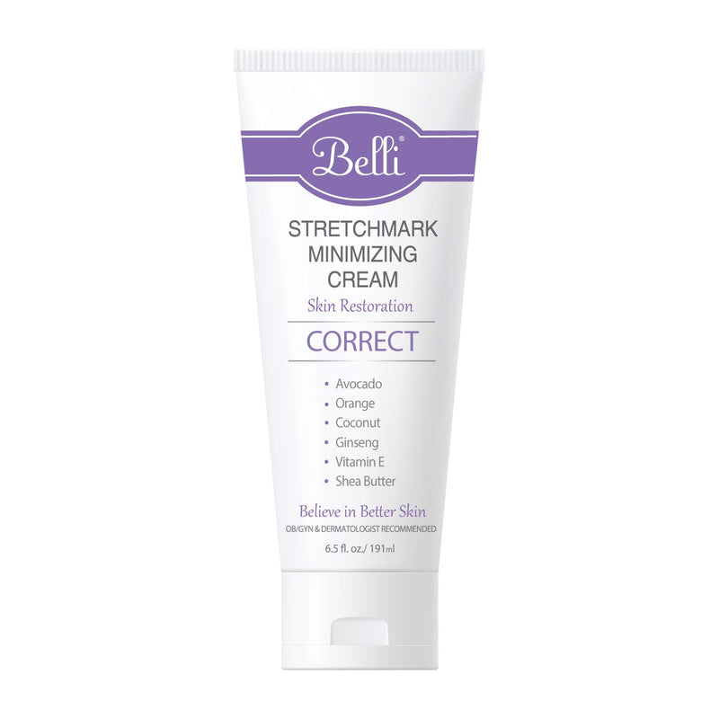 [Australia] - Belli Stretchmark Minimizing Cream. for Existing Stretch Marks of Any Age or from Any Cause – Features Darutoside, Regestril, and Avocado Oil – OB/GYN and Dermatologist Recommended – 6.5 oz 