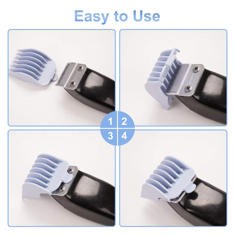 [Australia] - Hair Clipper Guide Combs,Professional Hair Clipper Guide Combs,Hair Clipper Guards Combs, Hair Trimmer Limit Comb, Great for Clippers/Trimmers(8Pcs, 8 Color) 