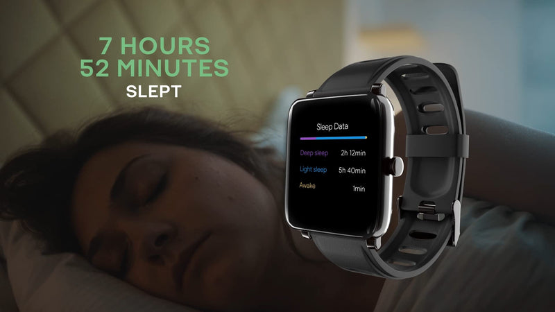 [Australia] - 3Plus Smart Watch Built-in Fitness Tracker with Heart Rate and Blood Oxygen Monitor,Sleep Monitor Waterproof Smartwatch HD Color Touchscreen for Men Women Compatible with iPhone & Android Vibe Lite-Black 