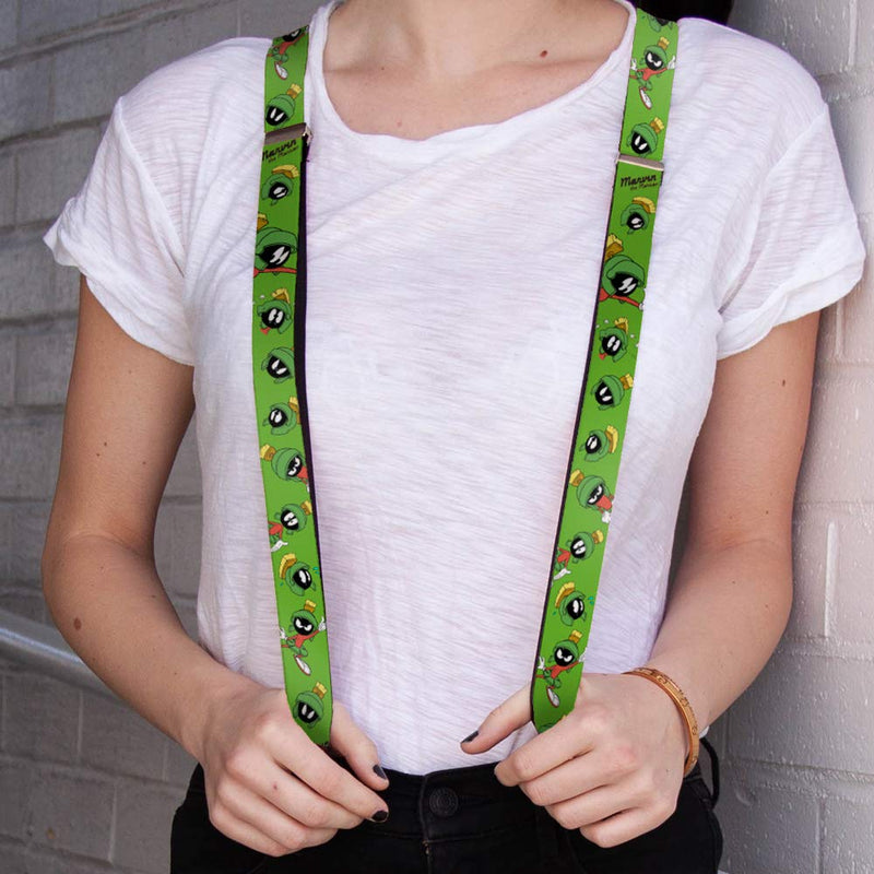 [Australia] - Buckle-Down mens Buckle-down - Marvin the Martian Suspenders, Multicolor, 3.5 x 2.5 US 