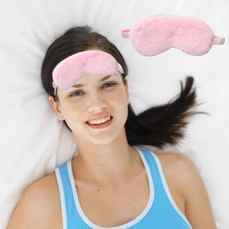 [Australia] - 4 Pcs Plush Eye Mask Soft Fluffy Plush Eye Mask Sleep Mask Adjustable for Kids Adult Women 